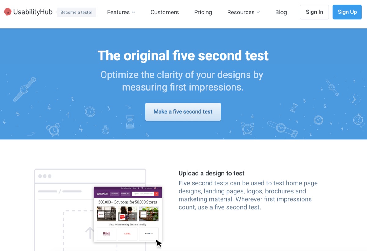 Five Second Test for Conversion Rate Optimization