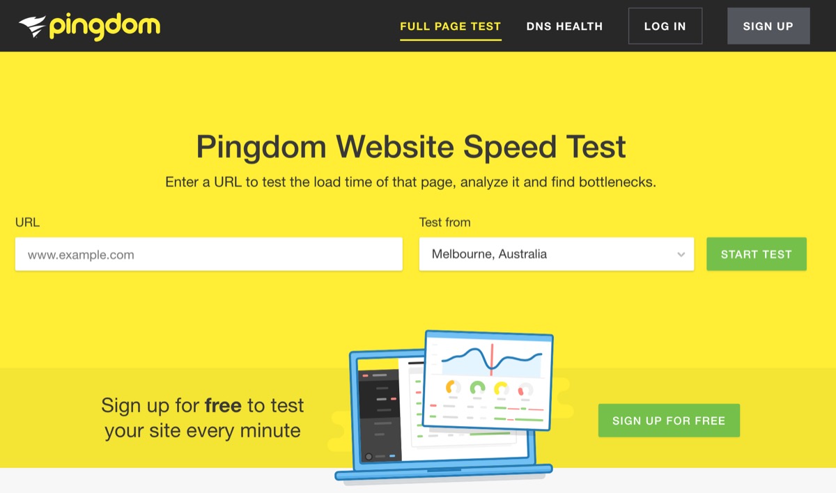 Pingdom Website Speed Test for Conversion Rate Optimization