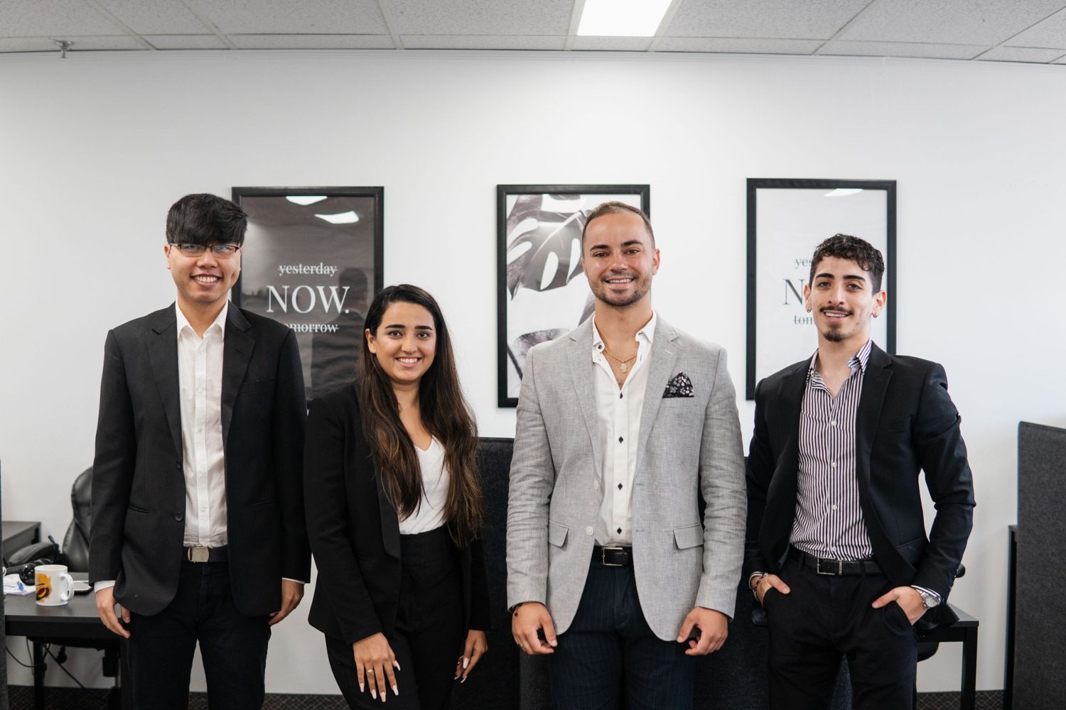 Four members of the Variance Marketing team in the office